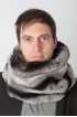 Rex rabbit fur neck warmer - Horizontal effect